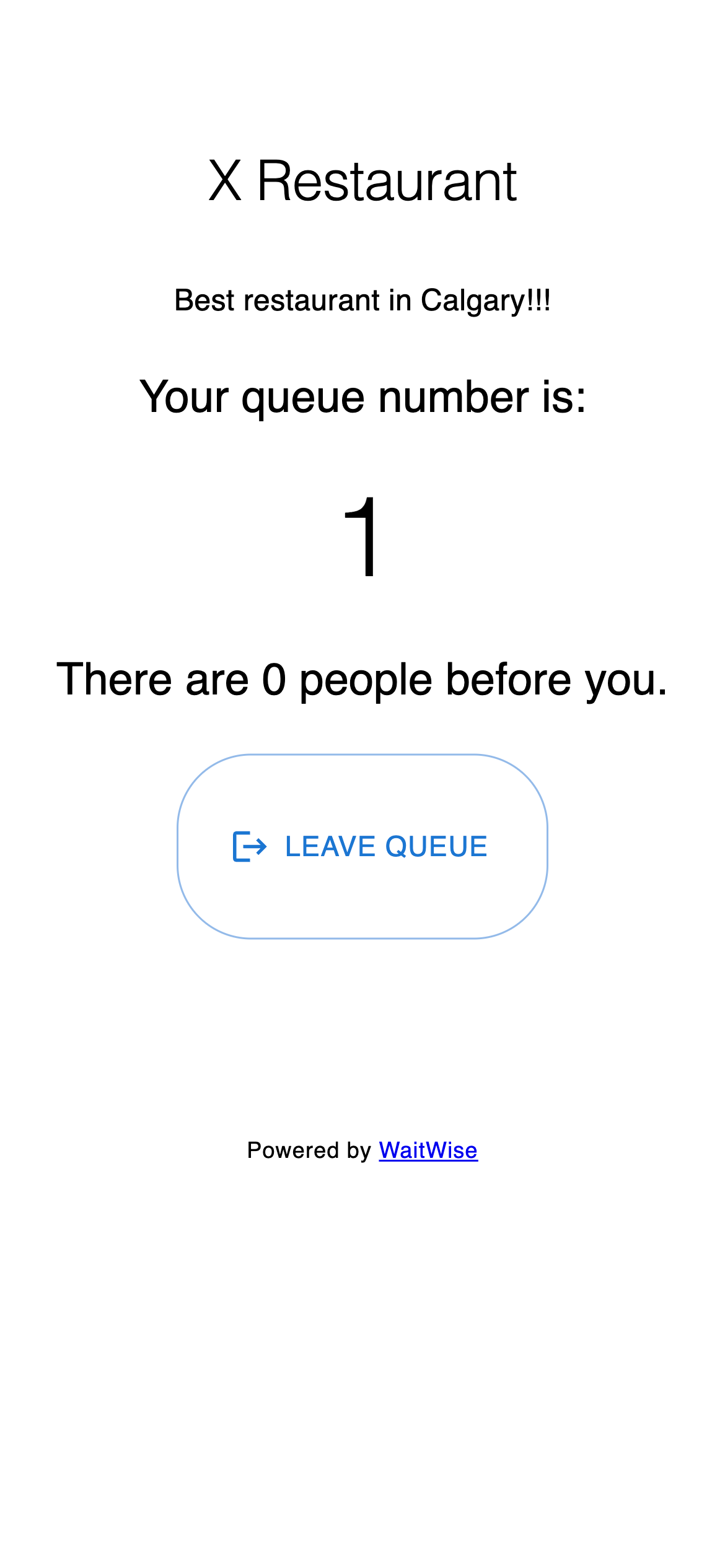 Customer in the queue