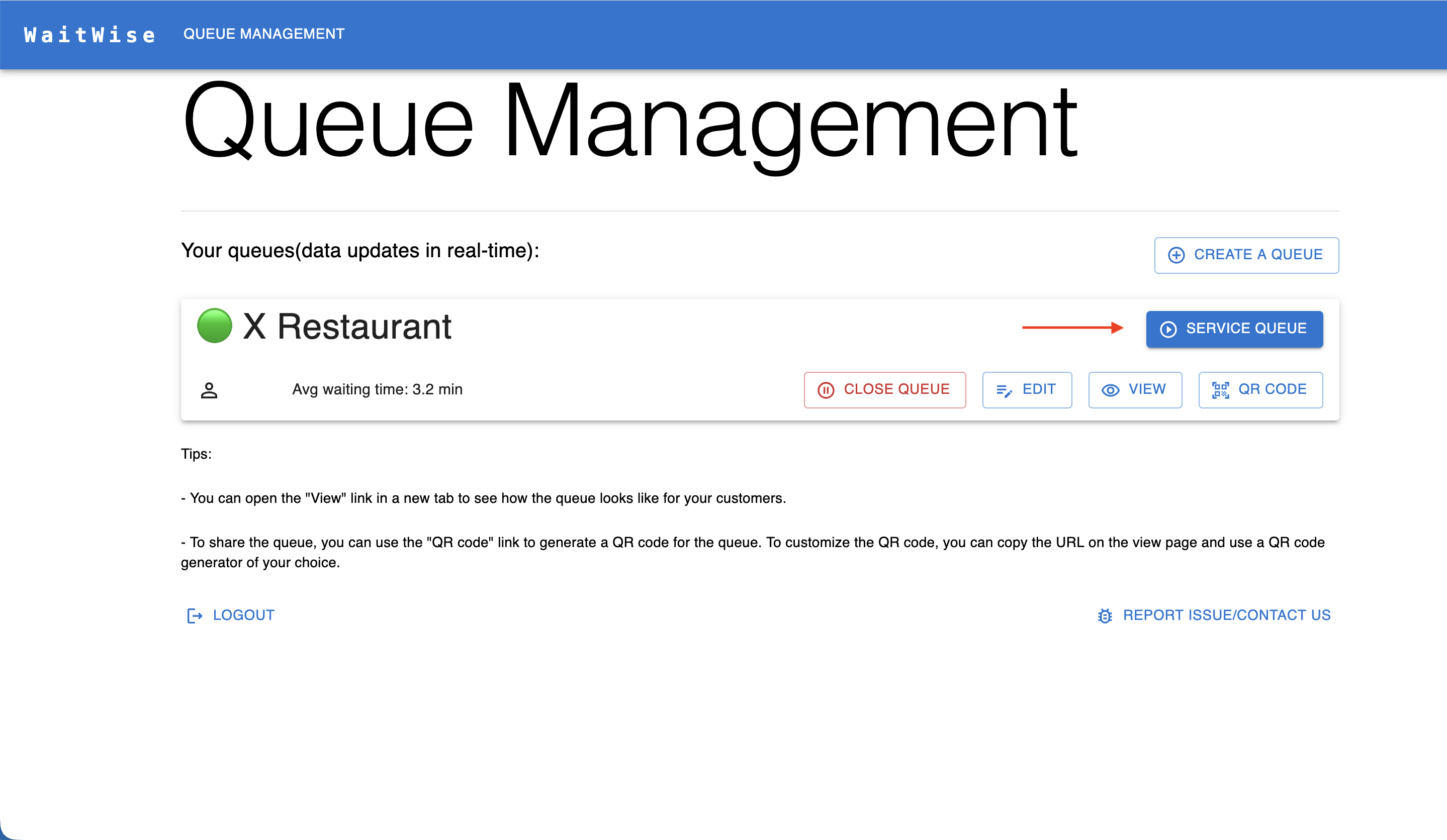 Start serve customers